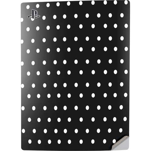 Black and White Polka Dots PS5 Digital Edition Console Skin
